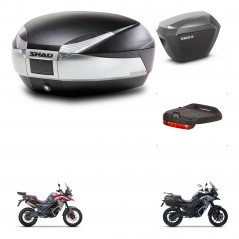 SHAD Maletas sh23 alu + soporte montaje baul SH48 accesorios TITANIUM PREMIUM KIT-481532