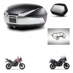 SHAD Maletas SH35 PREMIUM + soporte montaje baul SH48 accesorios TITANIUM KIT-481548