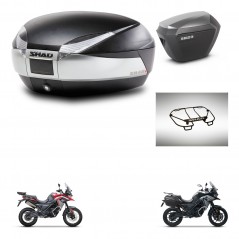 SHAD Maletas sh23 alu + soporte montaje baul SH48 accesorios TITANIUM PREMIUM KIT-481550