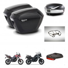 SHAD SH48 trunk + mounting bracket sh23 suitcases accessories TITANIUM PREMIUM KIT-481553