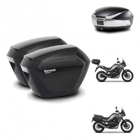 SHAD Baul SH48 + soporte montaje maletas sh23 TITANIUM PREMIUM KIT-481571