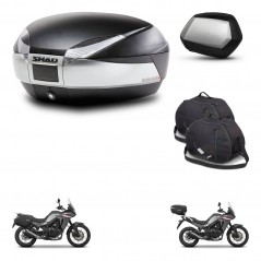 SHAD Maletas SH35 PREMIUM + soporte montaje baul SH48 accesorios TITANIUM KIT-481573