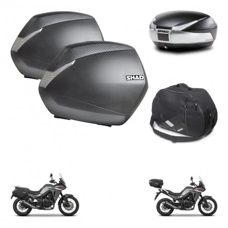 SHAD Baul SH48 + soporte montaje maletas SH36 accesorios TITANIUM PREMIUM KIT-481581