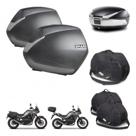 SHAD Baul SH48 + soporte montaje maletas SH36 accesorios TITANIUM PREMIUM KIT-481582