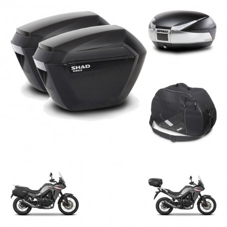 SHAD Baul SH48 + soporte montaje maletas sh23 accesorios TITANIUM PREMIUM KIT-481583