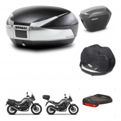 SHAD Maletas sh23 alu + soporte montaje baul SH48 accesorios TITANIUM PREMIUM KIT-481592