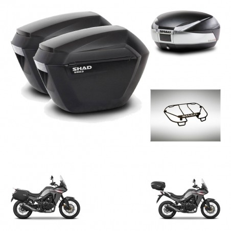 SHAD Baul SH48 + soporte montaje maletas sh23 accesorios TITANIUM PREMIUM KIT-481595