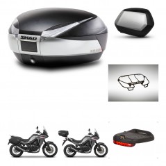 SHAD Maletas SH35 PREMIUM + soporte montaje baul SH48 accesorios TITANIUM KIT-481602