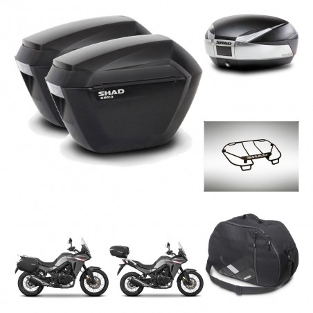 SHAD Baul SH48 + soporte montaje maletas sh23 accesorios TITANIUM PREMIUM KIT-481607
