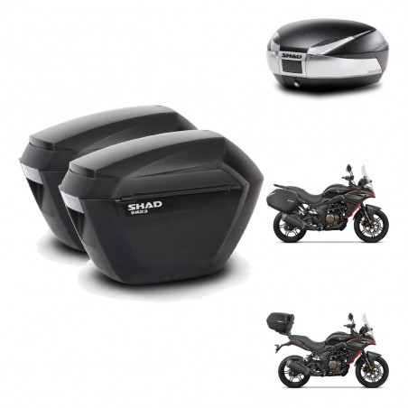 SHAD SH48 trunk + mounting bracket sh23 suitcases TITANIUM PREMIUM KIT-481619