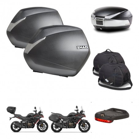 SHAD Baul SH48 + soporte montaje maletas SH36 accesorios TITANIUM PREMIUM KIT-481624