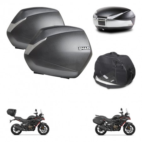 SHAD Baul SH48 + soporte montaje maletas SH36 accesorios TITANIUM PREMIUM KIT-481629