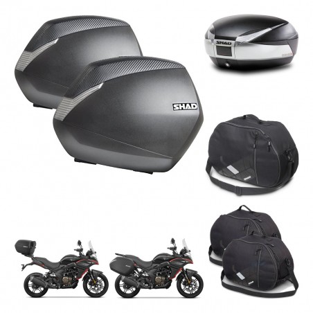 SHAD Baul SH48 + soporte montaje maletas SH36 accesorios TITANIUM PREMIUM KIT-481630