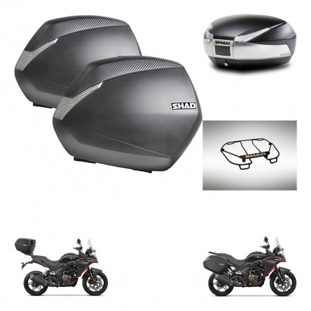 SHAD Baul SH48 + soporte montaje maletas SH36 accesorios TITANIUM PREMIUM KIT-481641
