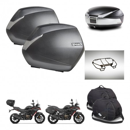 SHAD Baul SH48 + soporte montaje maletas SH36 accesorios TITANIUM PREMIUM KIT-481642