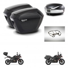 SHAD SH48 trunk + mounting bracket sh23 suitcases accessories TITANIUM PREMIUM KIT-481643