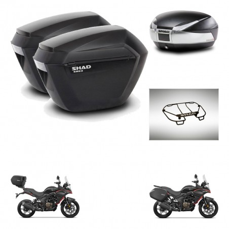 SHAD Baul SH48 + soporte montaje maletas sh23 accesorios TITANIUM PREMIUM KIT-481643