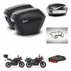 SHAD Baul SH48 + soporte montaje maletas sh23 accesorios TITANIUM PREMIUM KIT-481649