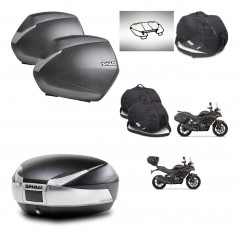 SHAD SH48 trunk + mounting bracket SH36 suitcases accessories TITANIUM PREMIUM KIT-481654