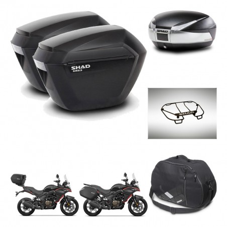 SHAD Baul SH48 + soporte montaje maletas sh23 accesorios TITANIUM PREMIUM KIT-481655