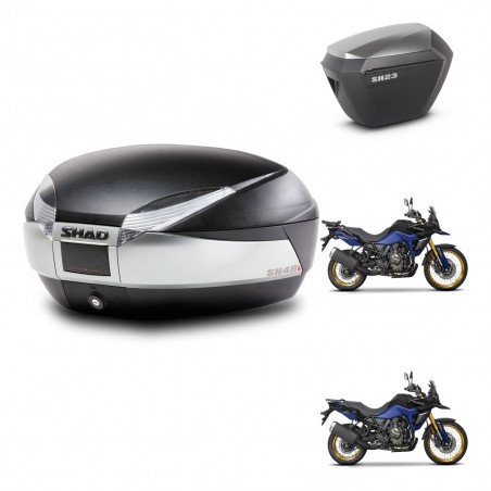SHAD Maletas sh23 alu + soporte montaje baul SH48 TITANIUM PREMIUM KIT-481670