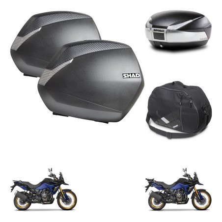 SHAD Baul SH48 + soporte montaje maletas SH36 accesorios TITANIUM PREMIUM KIT-481677