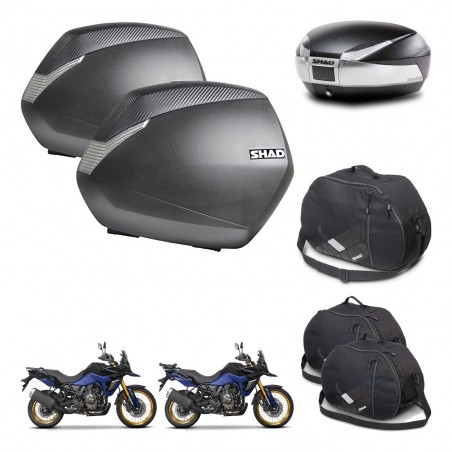 SHAD Baul SH48 + soporte montaje maletas SH36 accesorios TITANIUM PREMIUM KIT-481678