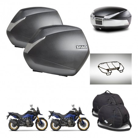 SHAD Baul SH48 + soporte montaje maletas SH36 accesorios TITANIUM PREMIUM KIT-481690