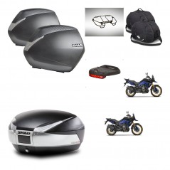 SHAD SH48 trunk + mounting bracket SH36 suitcases accessories TITANIUM PREMIUM KIT-481696