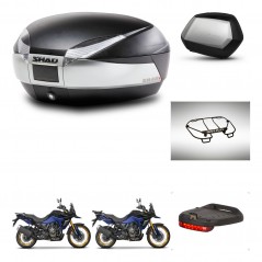 SHAD Maletas SH35 PREMIUM + soporte montaje baul SH48 accesorios TITANIUM KIT-481698