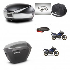 SHAD Maletas sh23 alu + soporte montaje baul SH48 accesorios TITANIUM PREMIUM KIT-481712