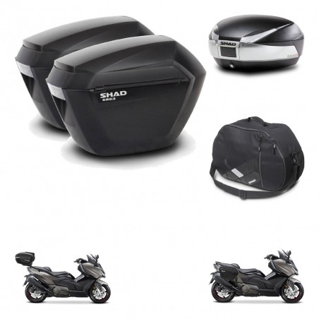 SHAD Baul SH48 + soporte montaje maletas sh23 accesorios TITANIUM PREMIUM KIT-481775
