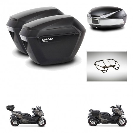 SHAD Baul SH48 + soporte montaje maletas sh23 accesorios TITANIUM PREMIUM KIT-481787