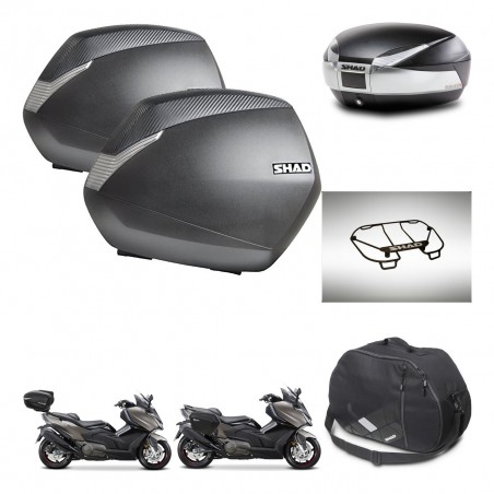 SHAD Baul SH48 + soporte montaje maletas SH36 accesorios TITANIUM PREMIUM KIT-481797