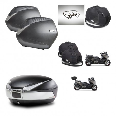 SHAD Baul SH48 + soporte montaje maletas SH36 accesorios TITANIUM PREMIUM KIT-481798