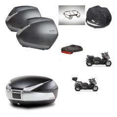 SHAD SH48 trunk + mounting bracket SH36 suitcases accessories TITANIUM PREMIUM KIT-481803