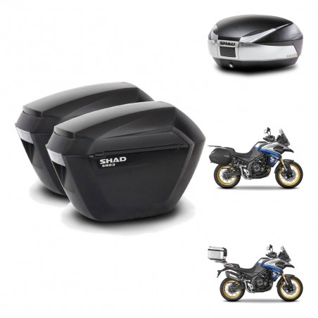 SHAD Baul SH48 + soporte montaje maletas sh23 TITANIUM PREMIUM KIT-481811