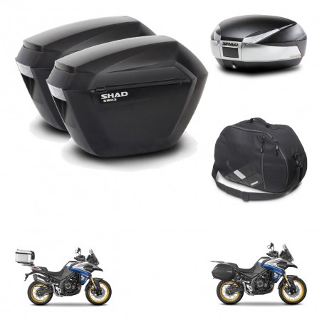 SHAD Baul SH48 + soporte montaje maletas sh23 accesorios TITANIUM PREMIUM KIT-481823