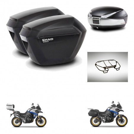 SHAD Baul SH48 + soporte montaje maletas sh23 accesorios TITANIUM PREMIUM KIT-481835
