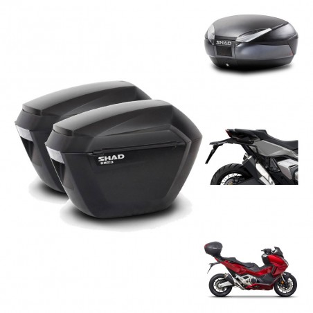 SHAD Baul SH48 + soporte montaje maletas sh23 DARK GREY PREMIUM KIT-481859
