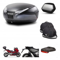 SHAD Maletas SH35 PREMIUM + soporte montaje baul SH48 accesorios DARK GREY KIT-481867