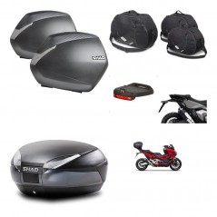 SHAD Baul SH48 + soporte montaje maletas SH36 accesorios DARK GREY PREMIUM KIT-481876