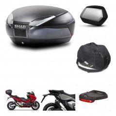 SHAD Maletas SH35 PREMIUM + soporte montaje baul SH48 accesorios DARK GREY KIT-481878