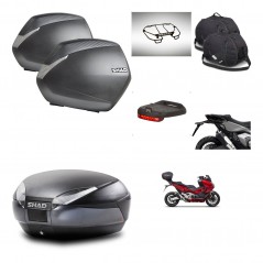 SHAD SH48 trunk + mounting bracket SH36 suitcases accessories DARK GREY PREMIUM KIT-481888