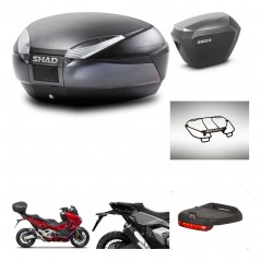 SHAD SH23 alu suitcases + mounting bracket SH48 trunk accessories DARK GREY PREMIUM KIT-481892