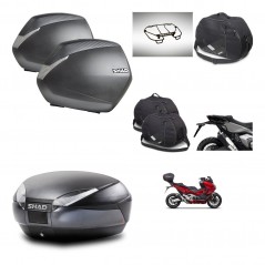 SHAD Baul SH48 + soporte montaje maletas SH36 accesorios DARK GREY PREMIUM KIT-481894