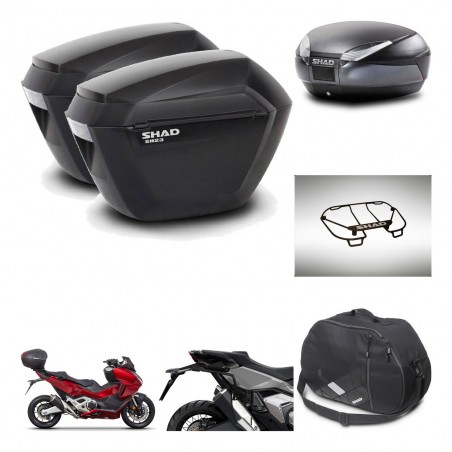 SHAD Baul SH48 + soporte montaje maletas sh23 accesorios DARK GREY PREMIUM KIT-481895