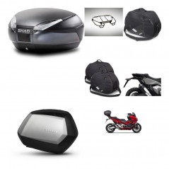 SHAD SH35 PREMIUM suitcases + mounting bracket SH48 trunk accessories DARK GREY KIT-481897