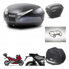 SHAD Maletas sh23 alu + soporte montaje baul SH48 accesorios DARK GREY PREMIUM KIT-481898