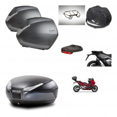 SHAD Baul SH48 + soporte montaje maletas SH36 accesorios DARK GREY PREMIUM KIT-481899